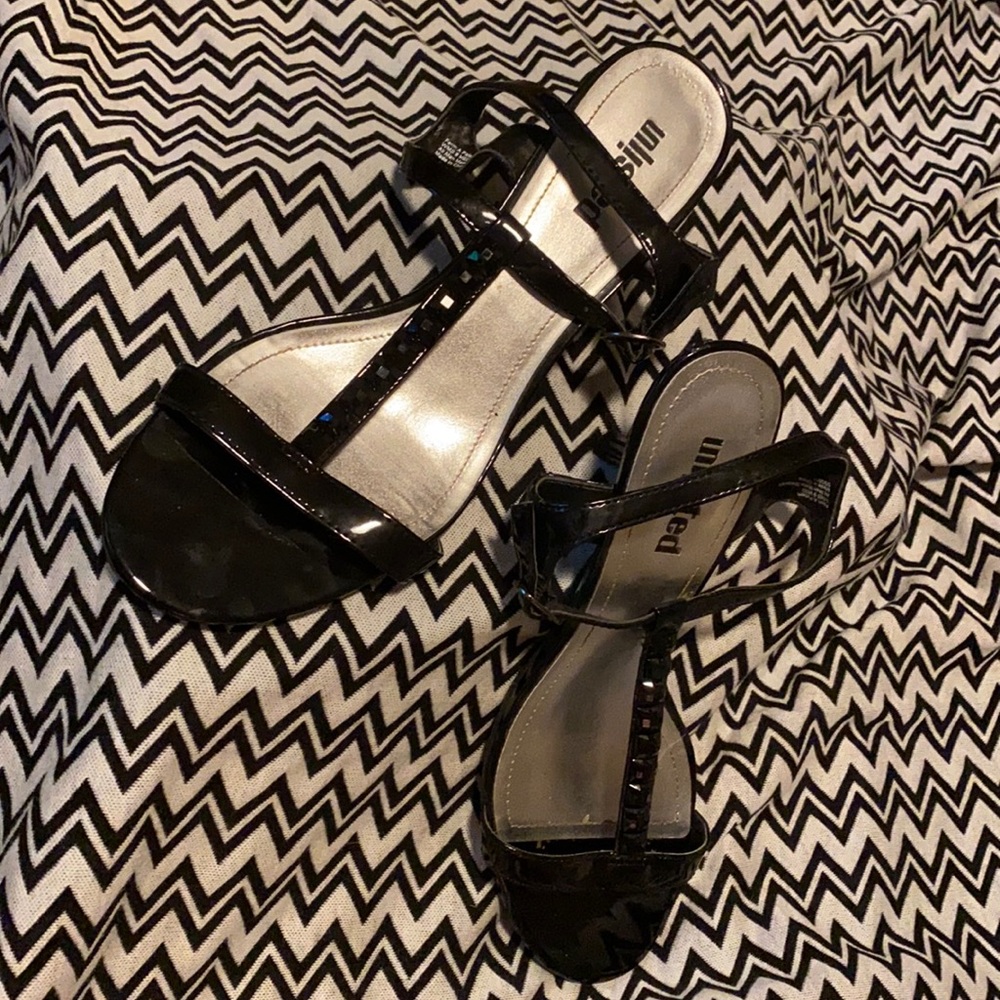 Black patent leather